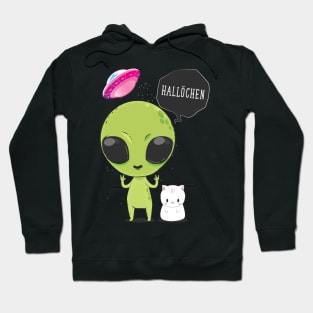 Alien Tshirt - Hallöchen for Ladies Men Hoodie